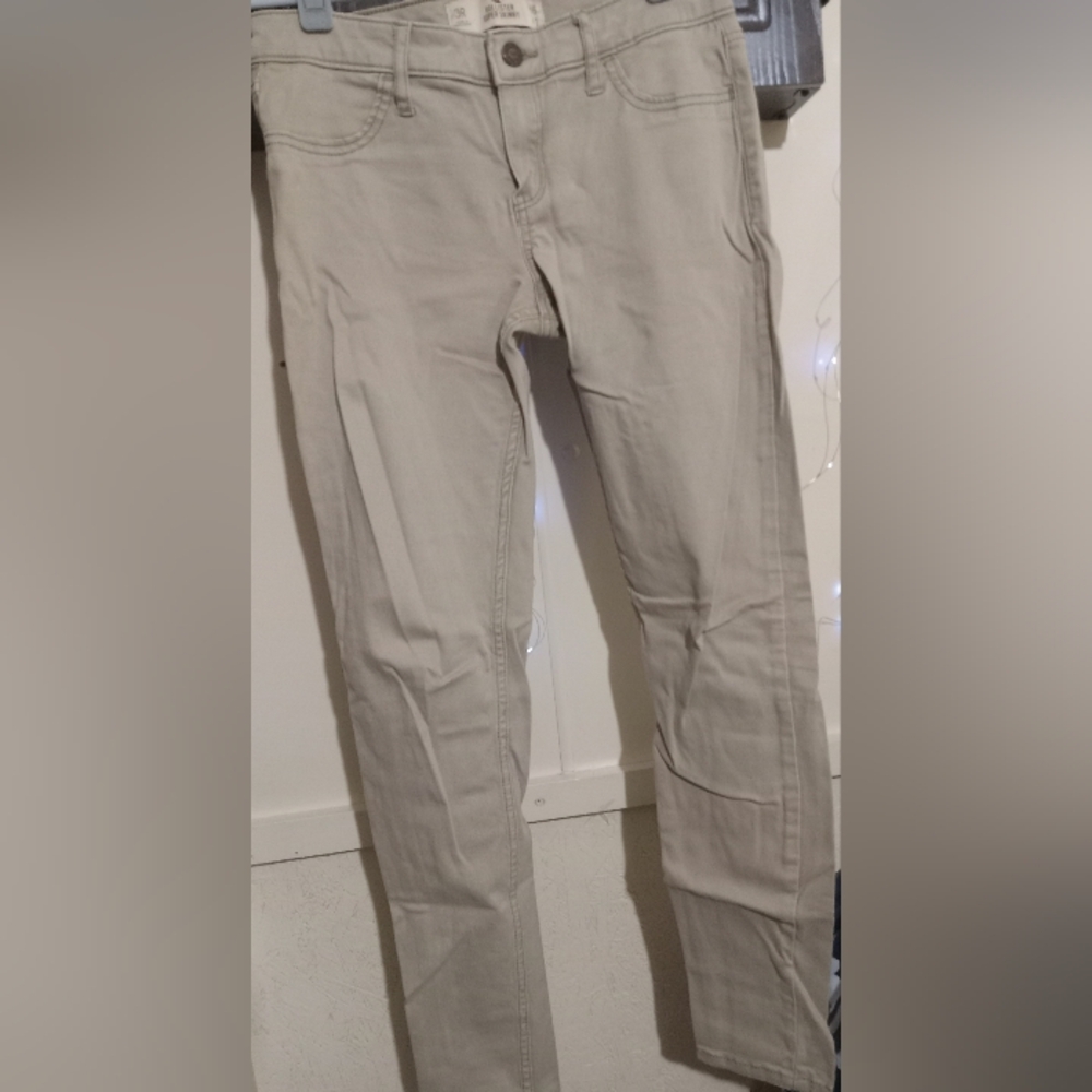 Hollister Light Tan Super Skinny Pants